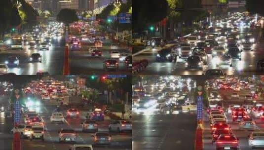4K城市夜景车流实拍高清在线视频素材下载