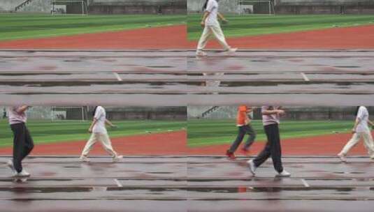 学校运动场上跑步特写镜头合集高清在线视频素材下载