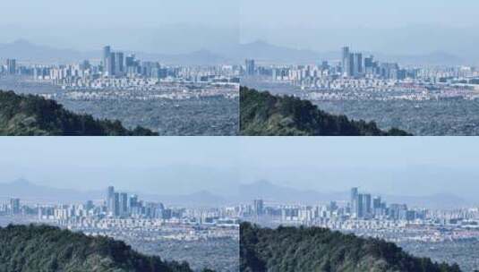 远眺杭州城西未来科技城高清在线视频素材下载