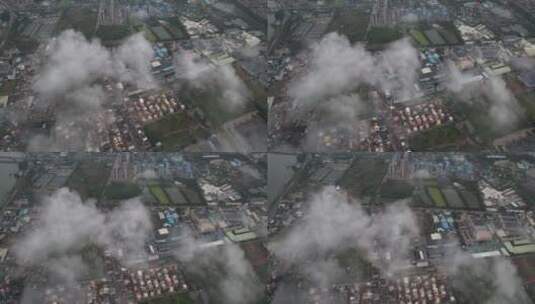 平流雾下的城市高清在线视频素材下载