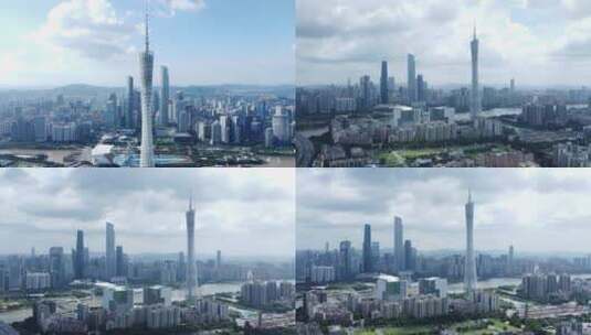 广州塔航拍视频素材高清在线视频素材下载
