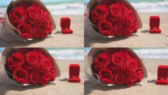 玫瑰花婚恋戒指高清在线视频素材下载