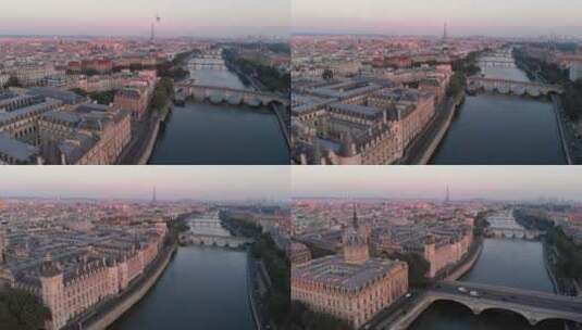 法国巴黎城市航拍高清在线视频素材下载