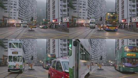 香港叮叮车街道高清在线视频素材下载