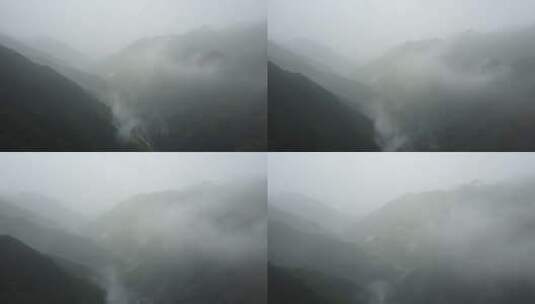 山中迷雾 山 雾 山峦叠嶂 群山高清在线视频素材下载