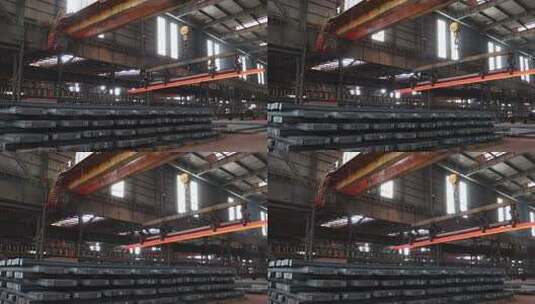 实拍钢铁企业冶金工厂安全生产炼钢钢坯高清在线视频素材下载