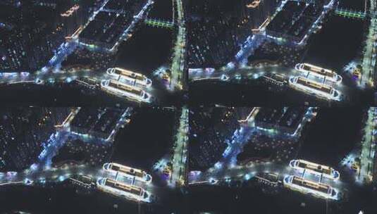 广东南雄城市夜景高清在线视频素材下载