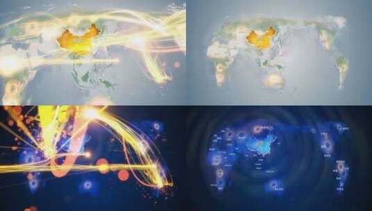 金昌地图辐射到全世界覆盖全球 4高清在线视频素材下载