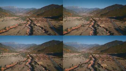 西藏旅游风光318国道山林沟壑高清在线视频素材下载