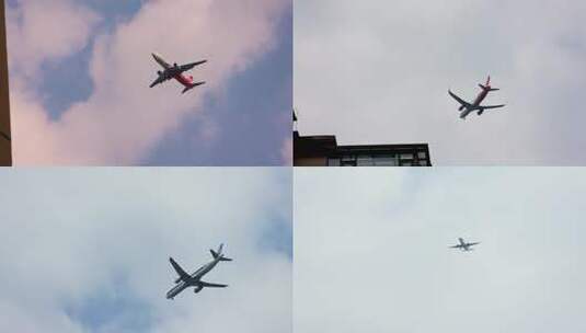 飞机穿云飞机飞行高清在线视频素材下载