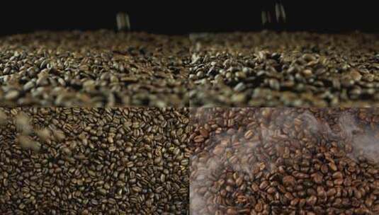 慢镜头咖啡豆高清在线视频素材下载
