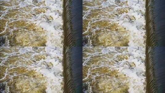 水坝流水洪流高清在线视频素材下载