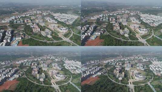 桂林理工大学雁山校区高空航拍视角高清在线视频素材下载
