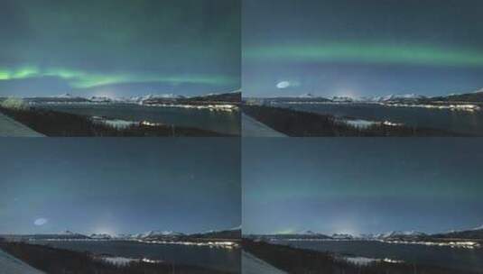 冬季挪威的北极光4K高清在线视频素材下载
