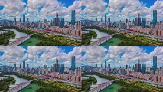 深圳罗湖笋岗城市建筑群延时高清在线视频素材下载