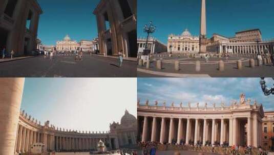 梵蒂冈大教堂意大利罗马高清在线视频素材下载