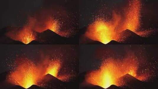 火山喷发高清在线视频素材下载