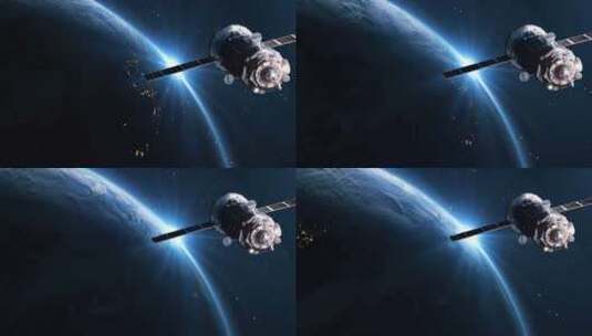 4k大气宇宙地球卫星背景视频航天背景高清在线视频素材下载