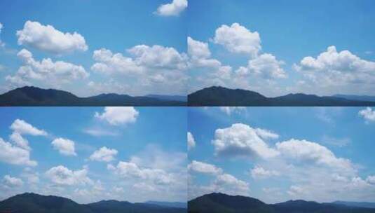 山云延时蓝天白云山延时天空云朵远山风景云高清在线视频素材下载