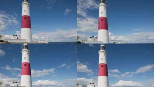 灯塔波特兰比尔海岸海英格兰高清在线视频素材下载