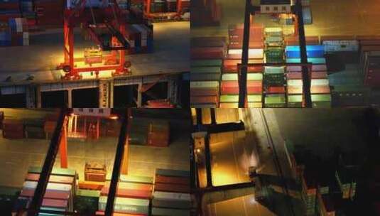 贵港港夜景航拍视频素材高清在线视频素材下载