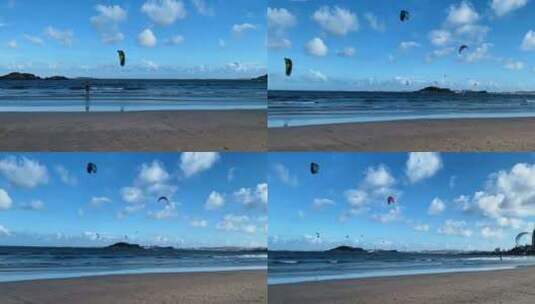 滑翔伞冲浪运动高清在线视频素材下载