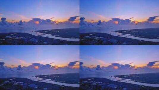 夏天 晚霞 云层 黄昏 日落 天空 海南 空镜高清在线视频素材下载