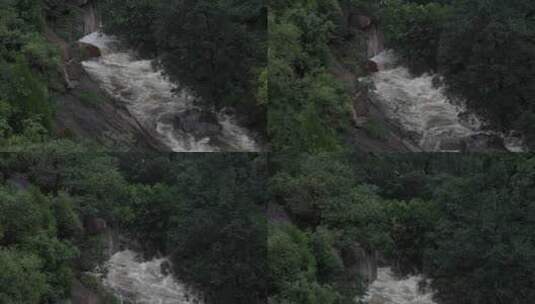 雨后泰山，飞瀑流泉高清在线视频素材下载