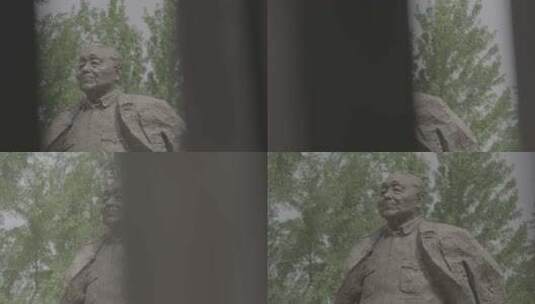 伟人雕像 灰片高清在线视频素材下载