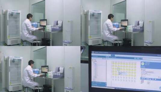 4k实验室医生使用电脑工作高清在线视频素材下载