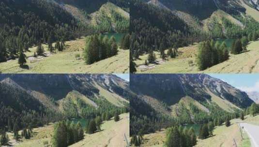 瑞士阿尔卑斯山阿尔卑斯山的阿尔卑斯山山谷高清在线视频素材下载