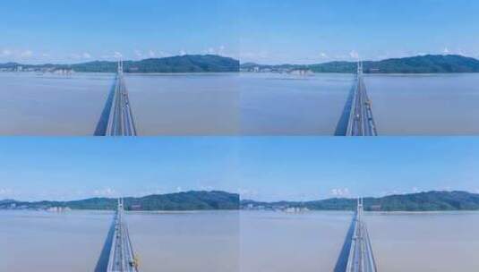 鄱阳湖大桥航拍延时高清在线视频素材下载