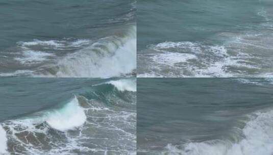 泰国普吉岛海水冲刷沙滩溅起浪花特写镜头高清在线视频素材下载