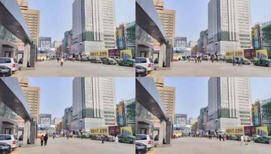 城市商业区街景延时高清在线视频素材下载