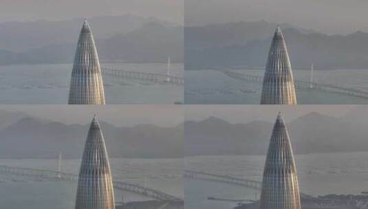 深圳华润大厦航拍高清在线视频素材下载
