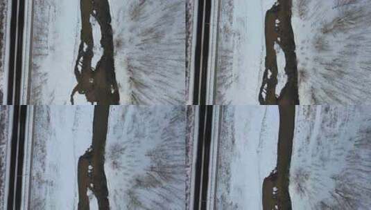 4K航拍雪景森林高清在线视频素材下载