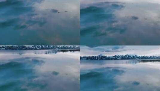 湖泊雪山开场镜头高清在线视频素材下载