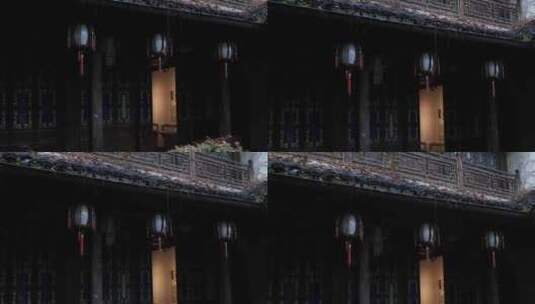 清代古宅徽派建筑杭州胡雪岩故居空镜高清在线视频素材下载