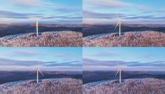 风车 风力发电 清洁可再生能源高清在线视频素材下载
