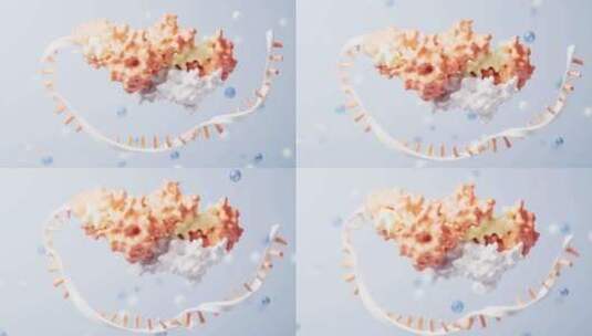 具有生物学概念的RNA和蛋白质高清在线视频素材下载