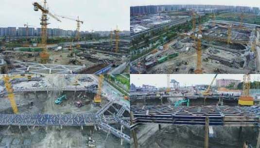 地基建筑工程施工高清在线视频素材下载