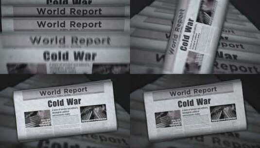 冷战军备竞赛报纸印刷媒体高清在线视频素材下载