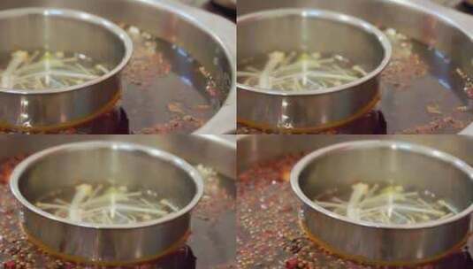 中国重庆市火锅特色美食-涮肉高清在线视频素材下载