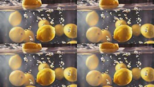 柠檬入水-广告视觉素材高清在线视频素材下载