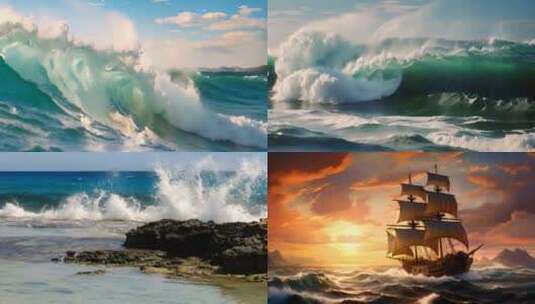 海浪系列4k高清在线视频素材下载
