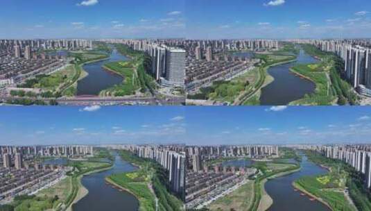 中国辽宁沈阳沈北新区蒲河生态廊道高清在线视频素材下载