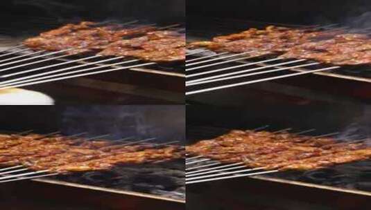 烤牛肉筋高清在线视频素材下载