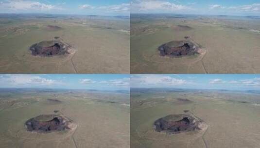 内蒙古乌兰哈达火山群航拍高清在线视频素材下载