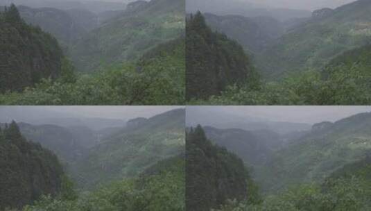 山顶俯瞰群山的视觉高清在线视频素材下载