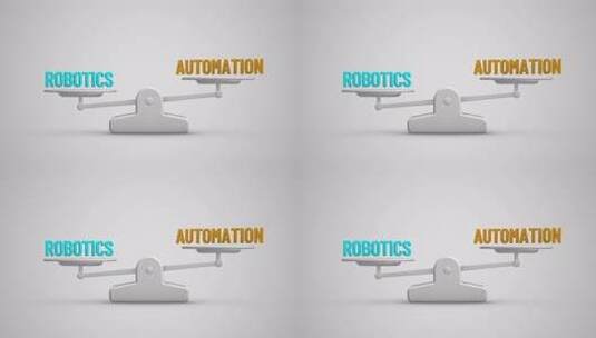 机器人与自动化平衡比例循环动画高清在线视频素材下载